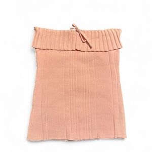 SHEIN Pink Ribbed Bow Mini Blouse